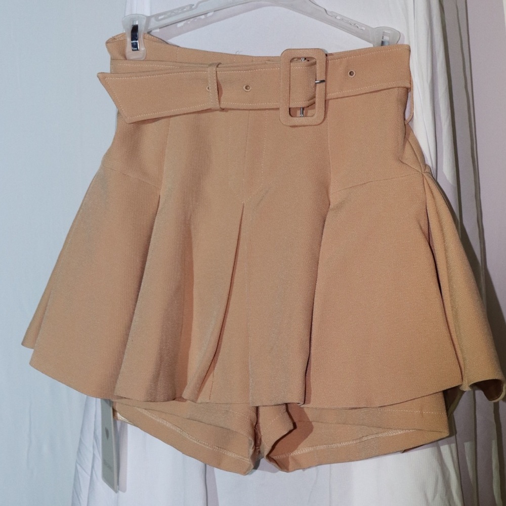 Khaki Skater Skirt with Shorts
